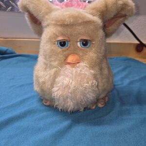 Not Working - 2005 Furby Emoto-Tronic Sand Blue Eyes - Tiger Electronics